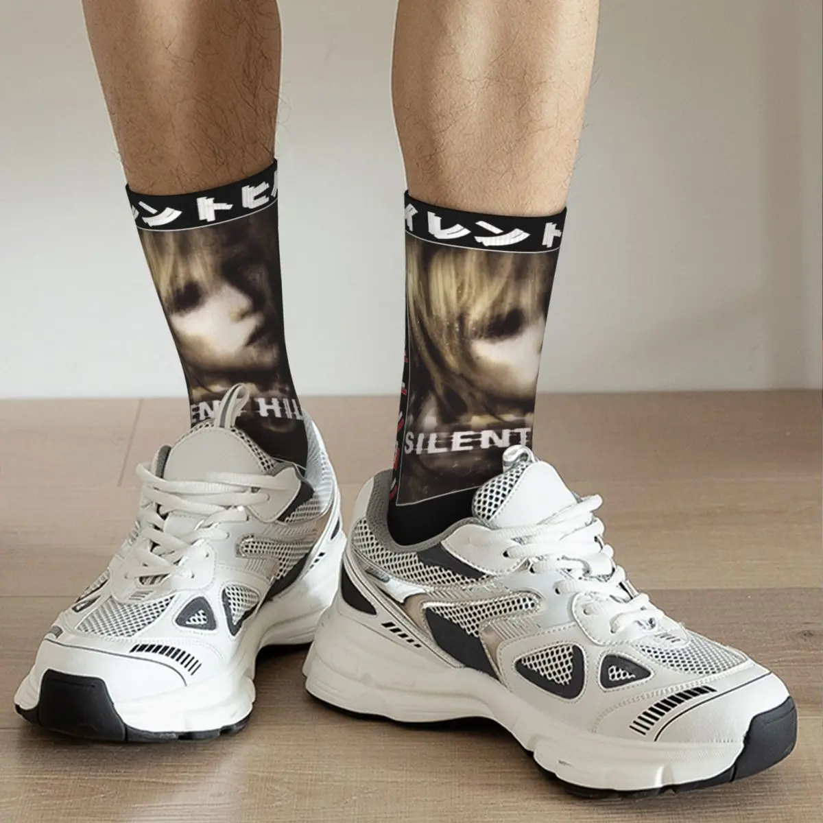 Chaussettes Happy Funny Silent Hill 3 pour hommes et femmes, chaussettes graphiques décontractées, printemps, été, automne, hiver