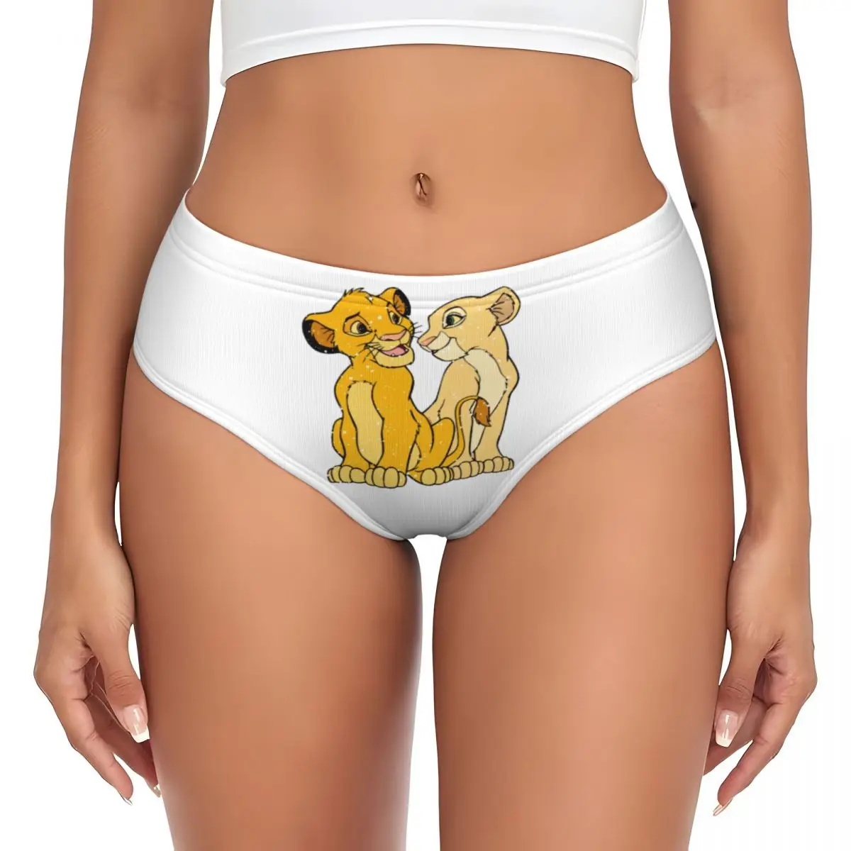 Custom Women Baby Nala And Simba From The Lion King Brief Panties Female Funny Cartoon Movie Hakuna Matata Underwear Underpants