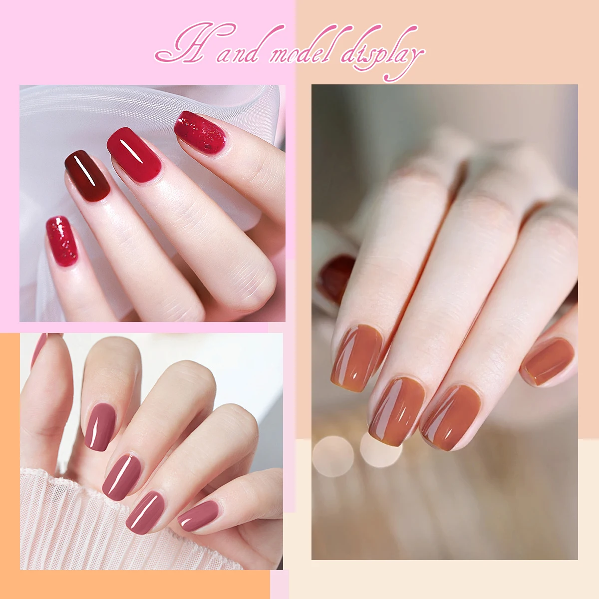 6 esmaltes de uñas, 0,24 oz/botella, aptos para todas las estaciones, semipermanentes y fáciles de aplicar, esmaltes de colores.