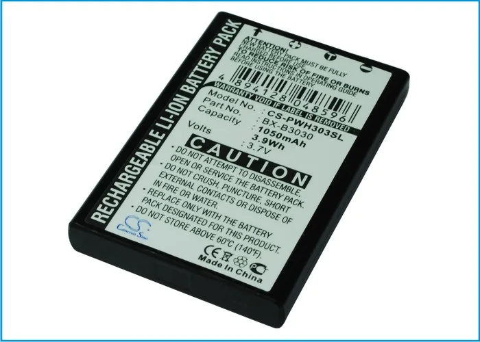 CS 1050MAh แบตเตอรี่สำหรับฟัง Technologies พจนานุกรม-365 Panasonic BX-B3030 CE-3030 WX-B3030 WX-B3030MListen Technologies M1