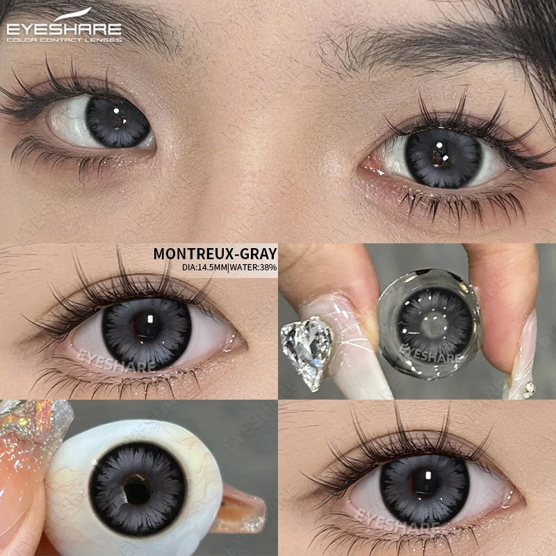 EYESHARE Halloween Weiß Farbige Kontaktlinsen Cosplay Verrückte Rote Kontaktlinsen Schwarz Anime Augenlinsen Weiße Schönheit Make-Up Linse – Detail 13