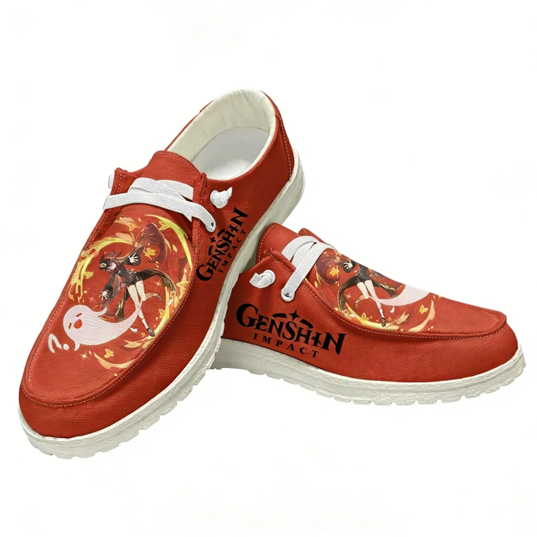 

Genshin Walnut Casual Shoe Man Women Breathable Flat Footwears Casual Indoor Outdoor Lightweight Shoe Customized Couple Shoes