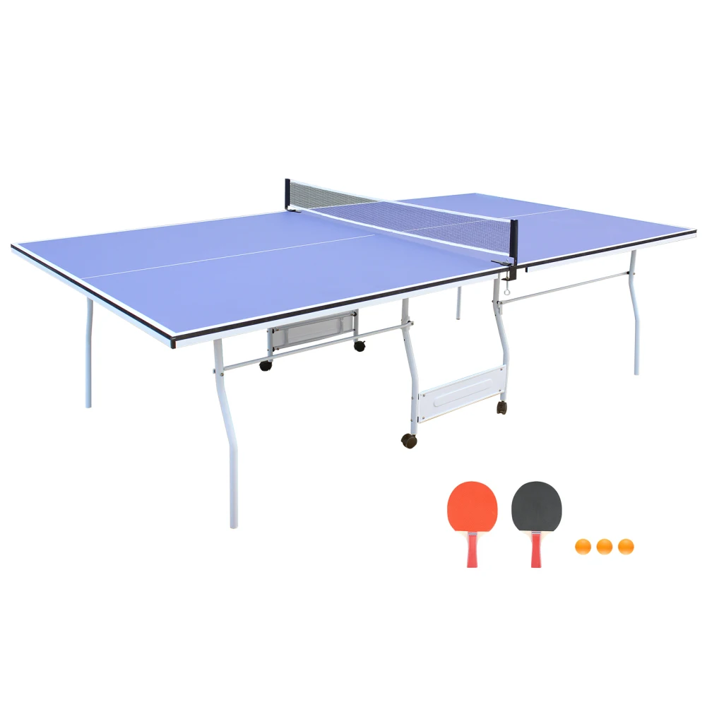 Table Tennis Table With 2 Racket, 3 Table Tennis, Quick Clamp Ping Pong Net, Fitness Inside Sport Accessories For Indoor Outdoor