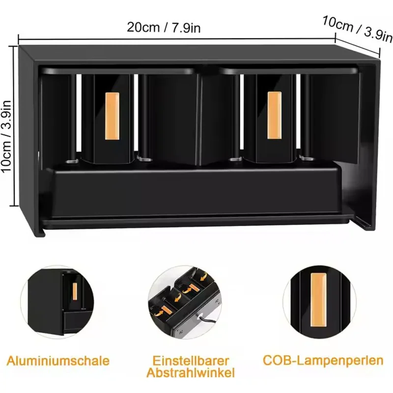 Outdoor Waterproof IP65 Wall Lamp Porch Light 90-260V Garden lamp Decoration PIR Motion Sensor Night indoor Outdoor Wall light