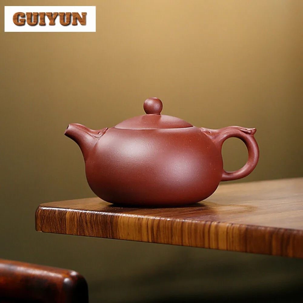 270ml Authentic Yixing Purple Clay Teapot Handmade Ruyi Xishi Tea Pot Raw Ore Purple Mud Kettle Tea Infuser Chinese Zisha Teaset