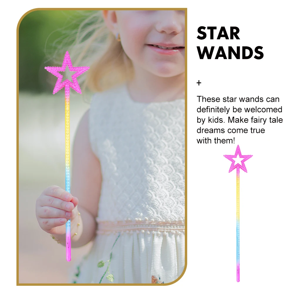 

Pentagram Wand Kids Star Fairy Stick with for Girls Sticks Toys