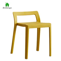 Taburetes de plástico simples para el hogar, sillas de comedor para adultos, mesas de espera para restaurantes, taburetes altos, sillas con respaldo ahuecado