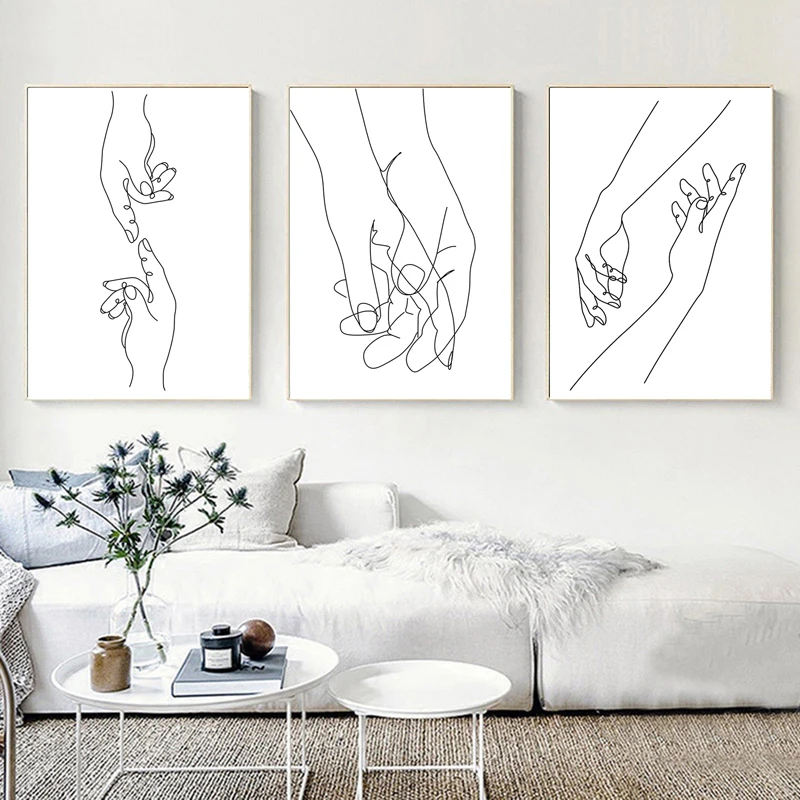 

Nordic Style Love Body Quote Poster Minimalist Wall Art Pictures Girl Home Decorative Canvas Painting Abstract Line Room Decor