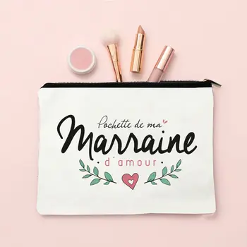 세상에서 제일 예쁜 대모, 영원히 사랑해 프린트 화장품 파우치 여행용 세면도구 정리 가방 선물 메이크업 가방 여성용 필수품 12 best sales 메이크업 포에버 - №4