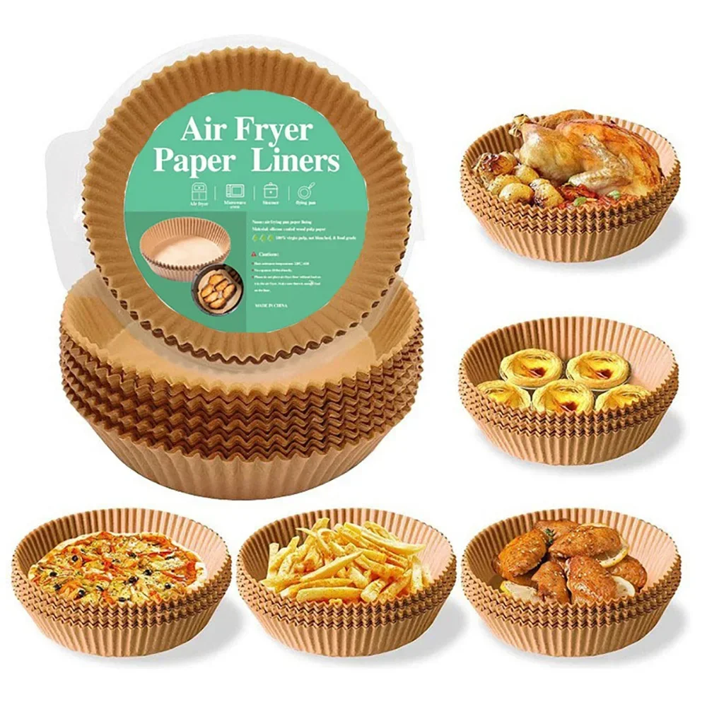 

300pcs Air Fryer Disposable Paper Liner Non-Stick Air Fryer Parchment Paper Liners Baking Paper Filters For AirFryer Micro-wave