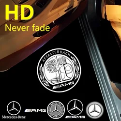 2PC HD LED Car Door Projector Light Accessories For Mercedes Benz CLA CLS Class E C Coupe Amg C117 W117 C205 S205 C207 A207 C218