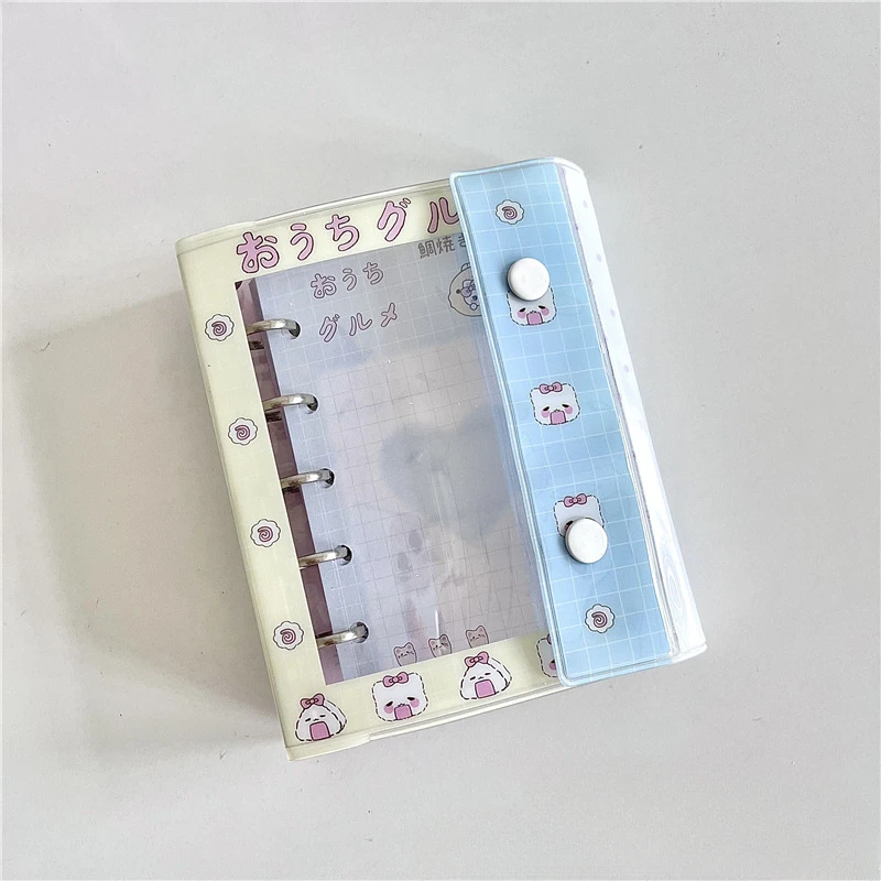 M5 colorido doble botón hoja suelta con 40 hojas de almacenamiento de cuaderno libro de contabilidad manual carpeta página interior para hacer papel