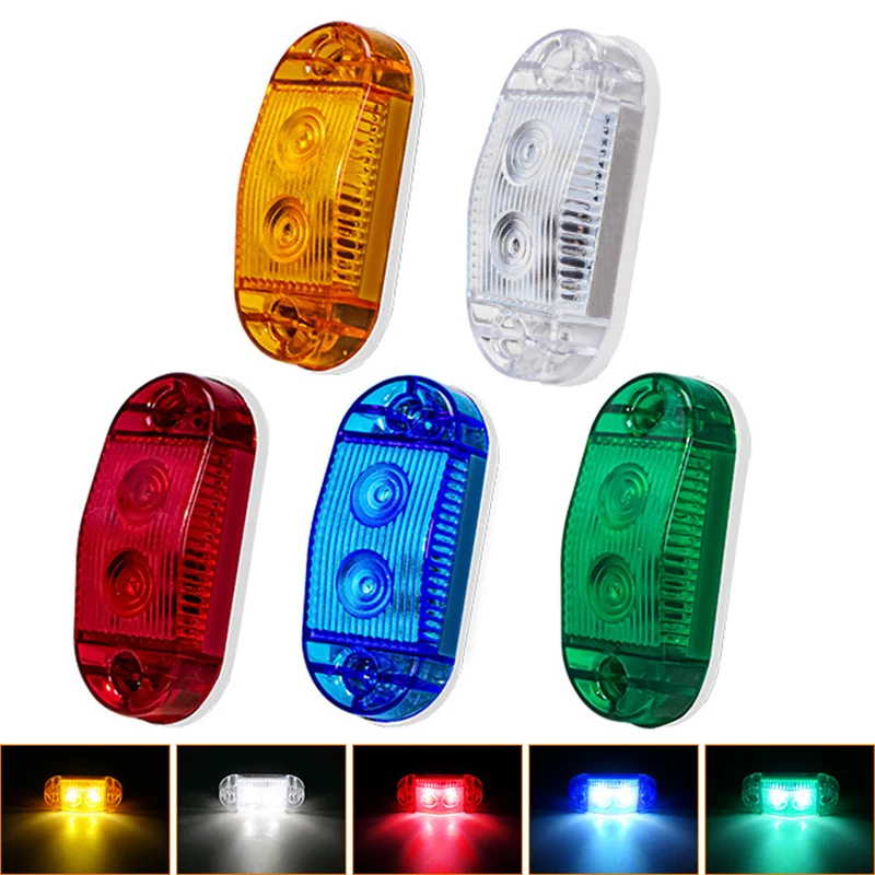 

1PC 12V 24V LED Side Marker Lights Front Rear Clearance Indicator Lamp Truck Accessorie For BUS Van Caravan