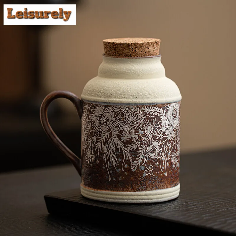 500ml Old Rock Mud Small Warm Pot Blooming Flower Gilded Silver Stew Pot Large Capacity Tea Making Kettle Portabl Travel Teaset