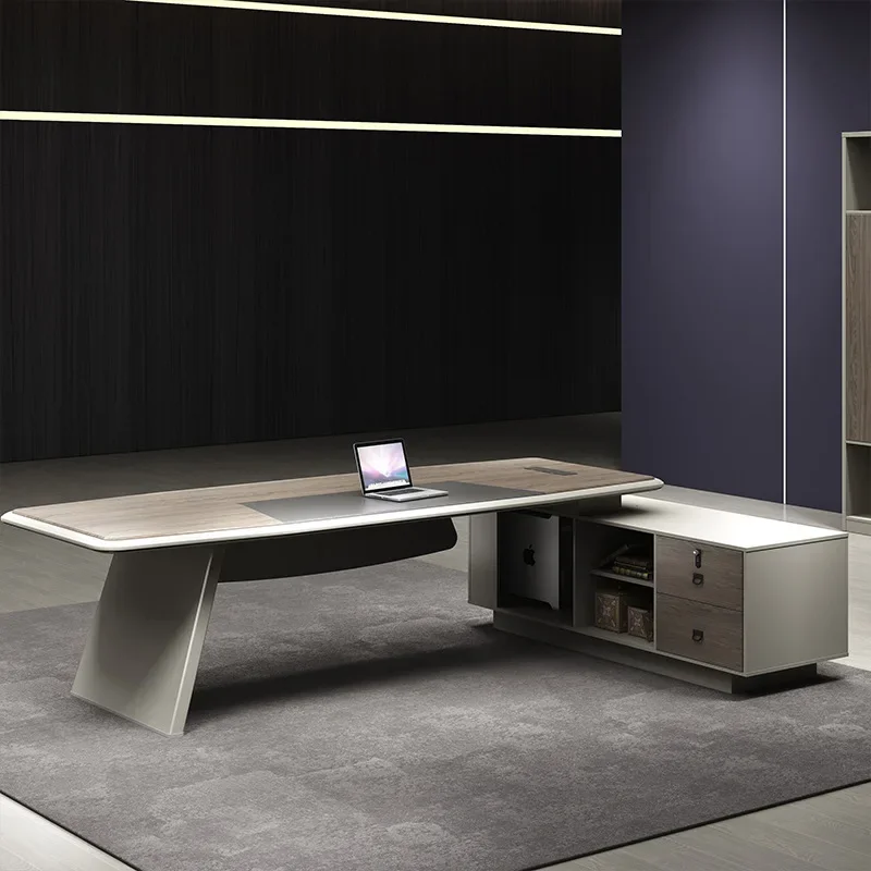 Acessível Luxo Office Desk, Simples Modern Mesa Executiva, Gerente, Mesa De Gestão E Combinação Cadeira