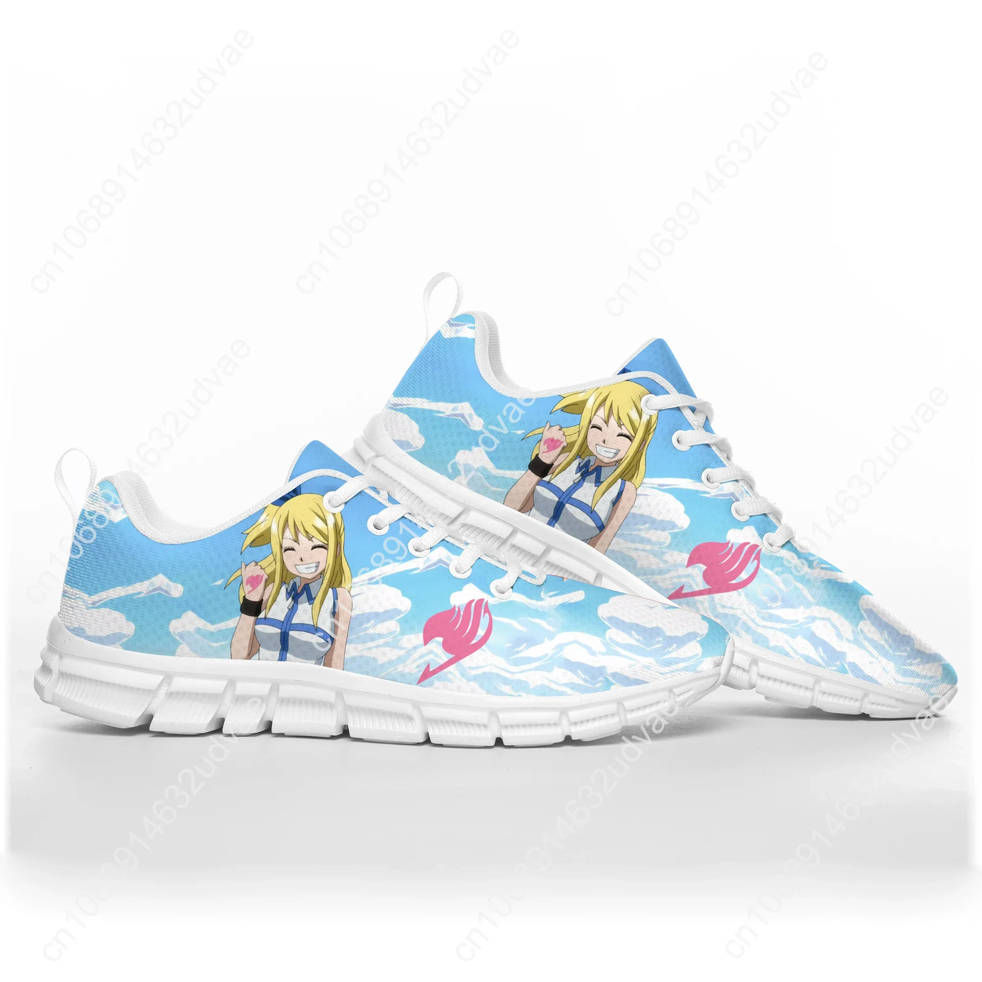 Lucy Heartfilia Anime Fairy Tail scarpe sportive uomo donna adolescente bambini bambini Sneakers bianche scarpe da coppia personalizzate di alta qualità