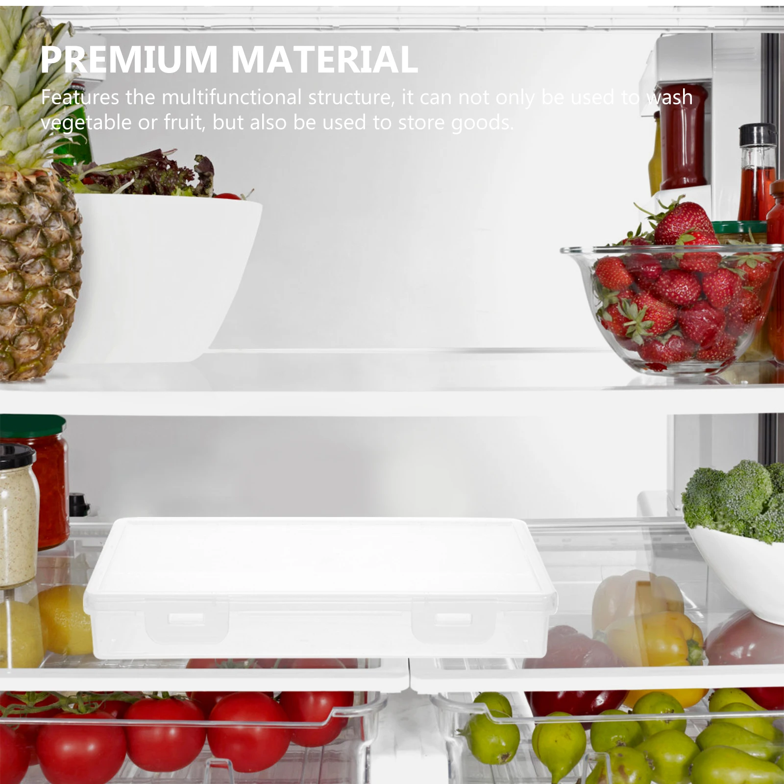 

Cheese Storage Box Fridge Containers PP Material Long Life Resistant Deformation Easy Clean Supple Lid Flexible Opening