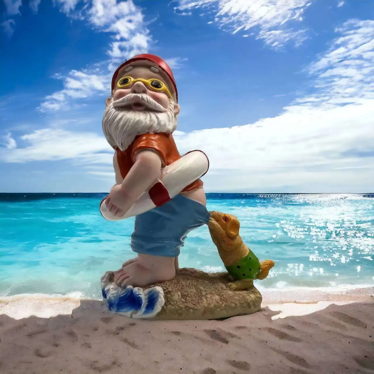 

Garden Funny Figure Statue Decoration Naughty Goblin Resin Gnome Dwarf Christmas for Lawn Grass Sculpture Ornament