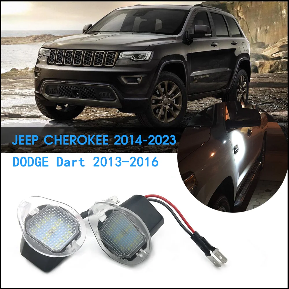 

Подходит для Dodge Dart 2013-2016 Jeep Cherokee 2014-2023, 2 шт., автомобильный светодиодный светильник под боковым зеркалом заднего вида