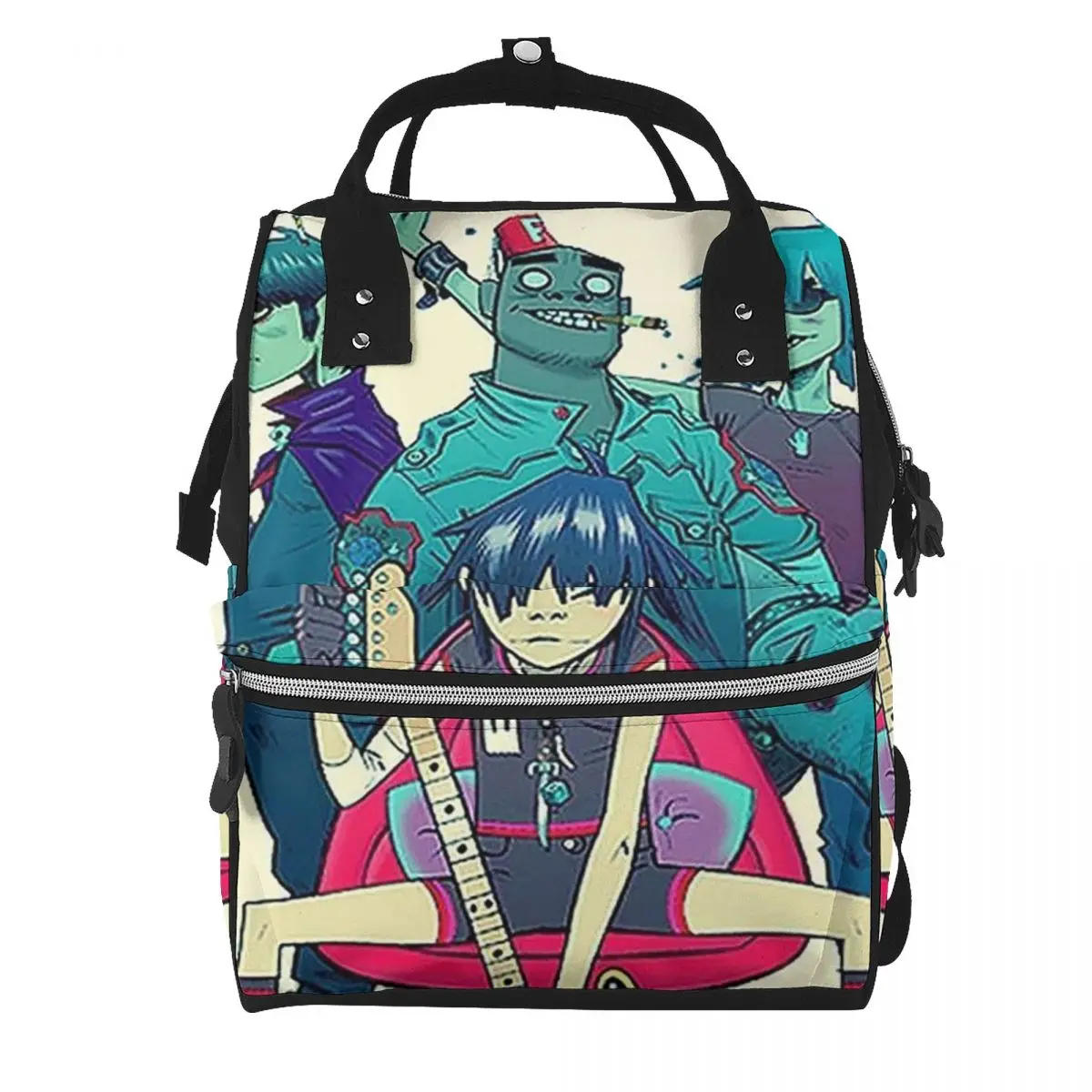 Gorillaz Punk Rock Band Student Backpack School Bag Hiking Travel Daypack for Men Women Bookbag Shoulder Bags
