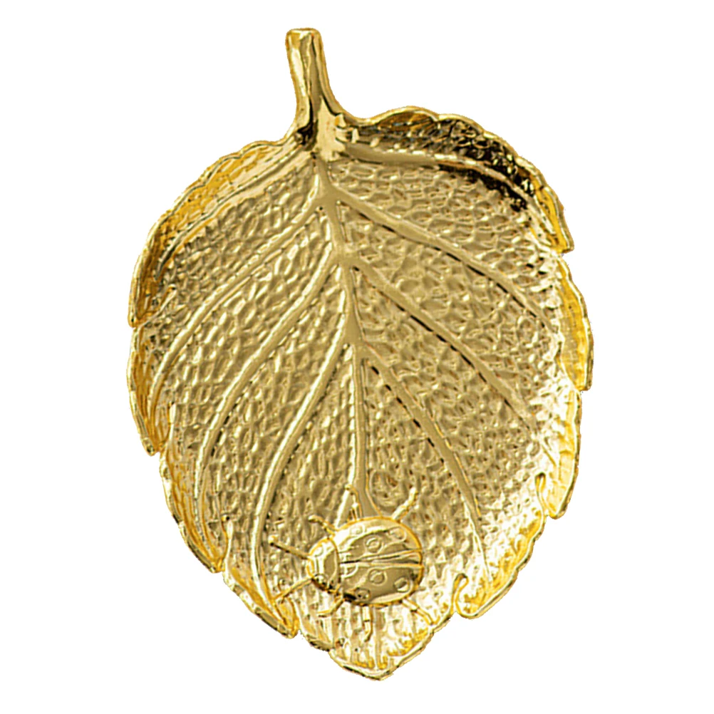 

Leaf Shaped Metal Coaster Cup Mat Ladybird Decor Table Decor Heat Resistant Reusable Saucers for Hot Drink Copper Coaster