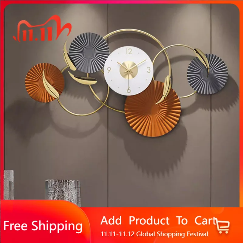 

Luxury Living Room Wall Watch Art Mural Big Size Aesthetic Bedrooms Wall Clocks Xenomorph Nordic Relogio De Parede Wall Decor