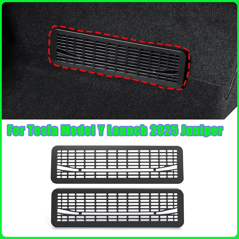 2 قطعة غطاء منفذ هواء السيارة تحت مقعد تنفيس غطاء للحماية ل تسلا نموذج Y Juniper 2025 مكافحة انسداد مصبغة حامي #2