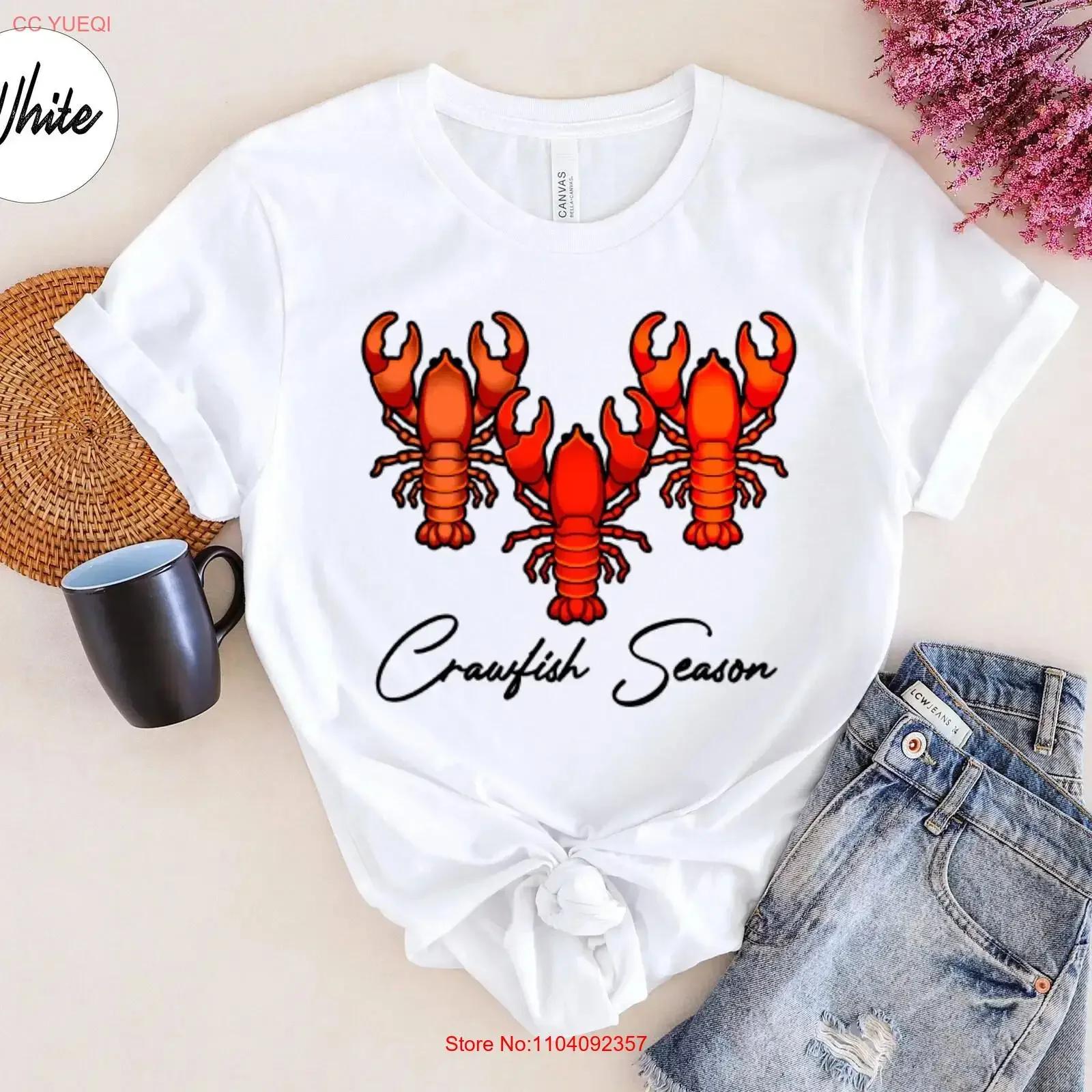 Crawfish Season T shirt Love Boil Cajun vintage Washed graphic Slightly Comfortable streetwear homme designer clothes