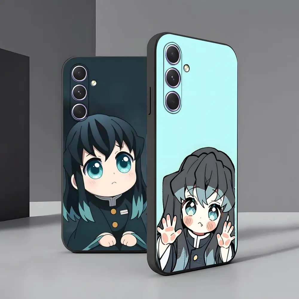 Anime Muichiro Tokito Phone Case For Samsung A56 A36 A26 A16 A15 A25 A35 A55 A14 A34 A24 A54 Black Soft Shell