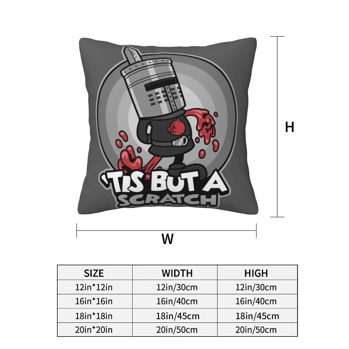 Monty Python Tis But A Scratch 2 pcs Square Pillowcase Pillow Cover Cushion Zip Decorative Comfort Throw Pillow for Home Sofa