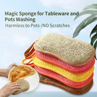 3PCS Magic Cleaning Sponge for Dishes Multi-Purpose Scrub Sponges for Kitchen Bathroom Dishwashing Brush Tools Accessories