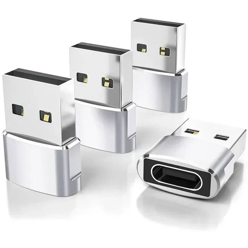

4PCS OTG USB To Type C Adapters Universal for IPhone 16 15 Pro Max Plus IPad Samsung S24 S23 IWatch AirPods USBC Cable Converter