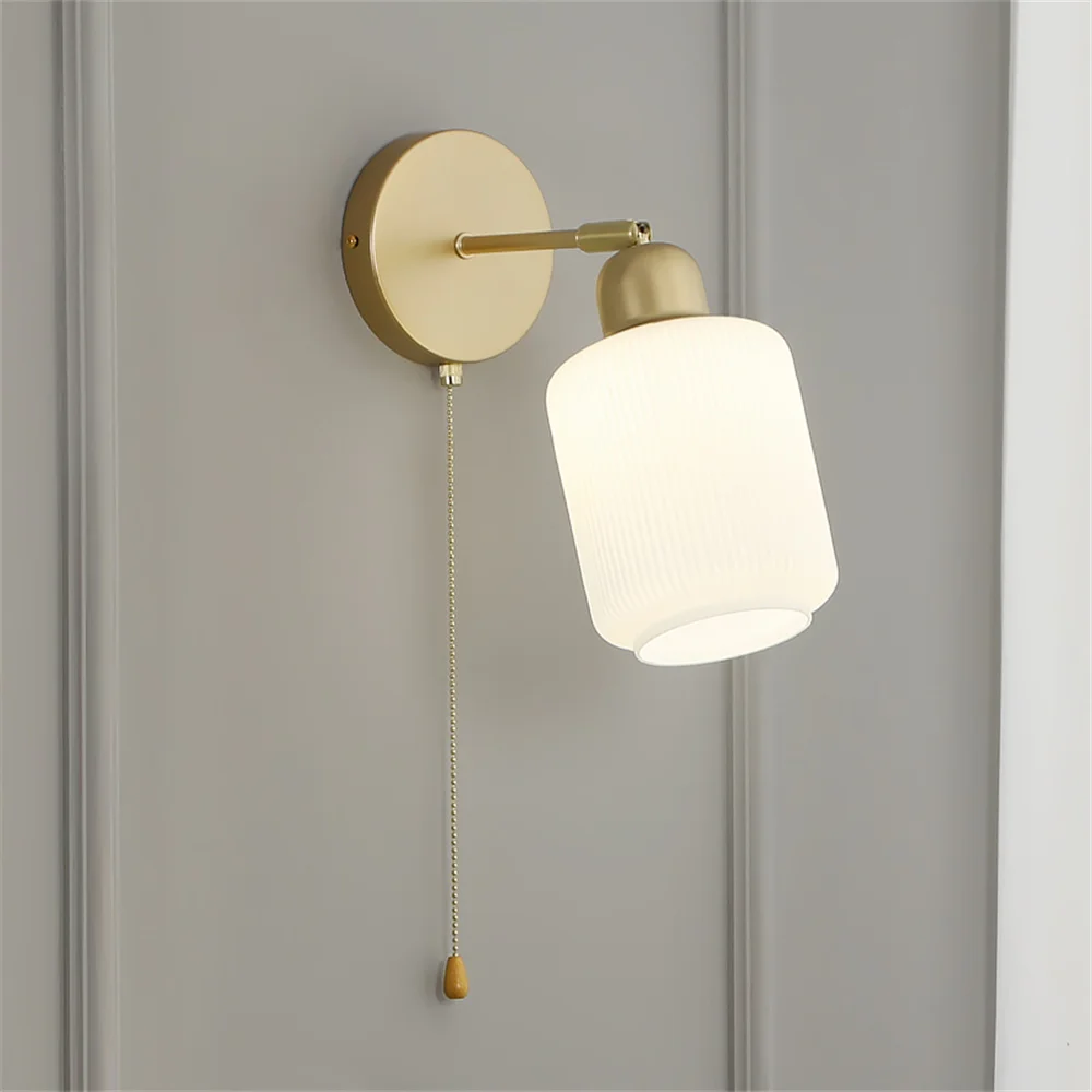 

Nordic With Switch Wall Light Led Loft Sconce Metal Adjust Glass Lamps Home Decor Fixture For Living Room Bedside Lamp Luminaire