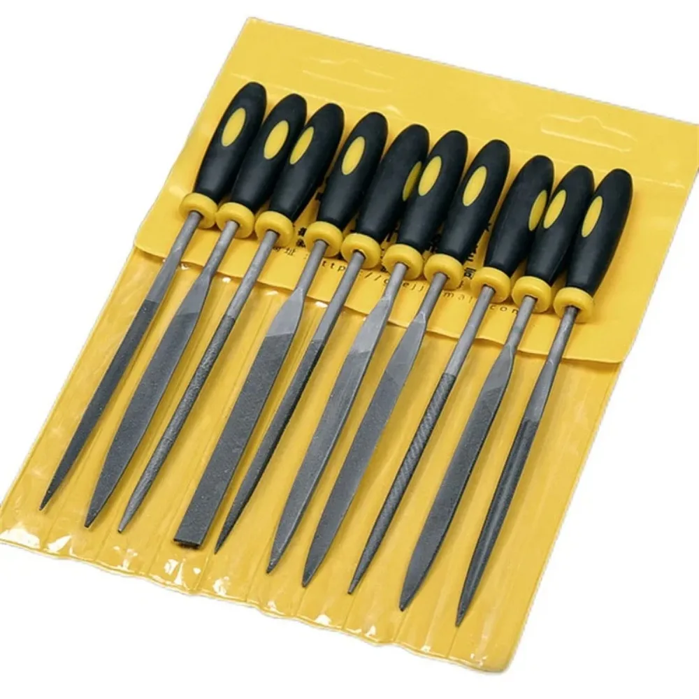 10 Pcs Needle File Set For Jeweler Wood Carving Craft Metal Glass Stone 3 Sizes LS'D Tool