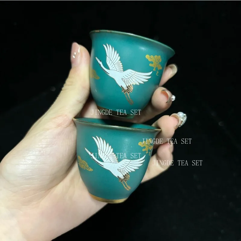 1 قطعة كوب شاي سونغهي الصيني المرسوم يدويًا Pu erh كوب رئيسي وعاء شاي طقم شاي للسفر المنزلي #3