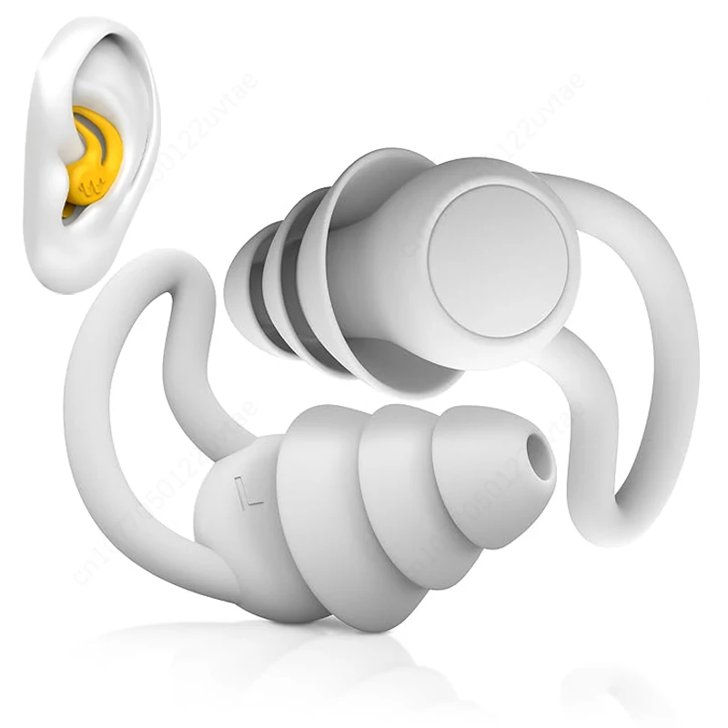 1-50Pairs Silicone Earplugs for Swimming Sleeping Soundproofing Noise Reducing Earplugs Motorcycle Noise Filtering Earplugs