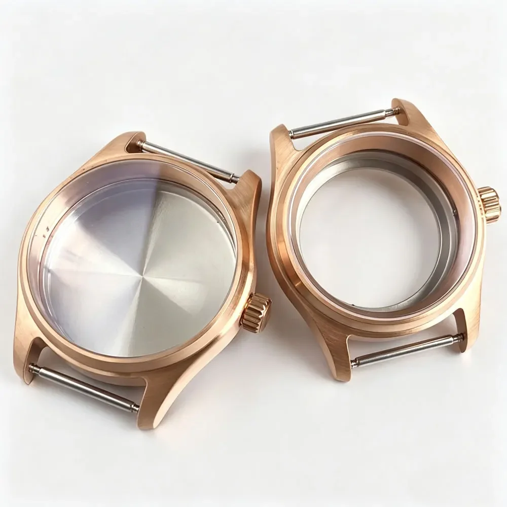 Real CUSN8 Solid CUSN8 Bronze 36mm/39mm Watch Case 20ATM for NH35 NH36 ETA 2824 Miyota 8215 Movement Sapphire Glass Watch Parts