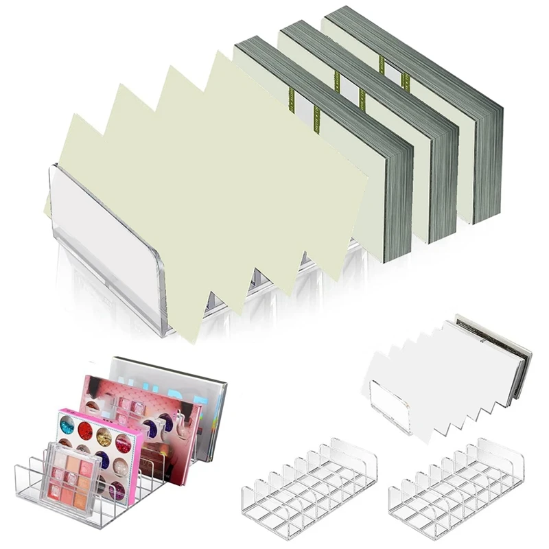 4PCS Acrylic Money Organizer Cash Trays 7 Sections Clear Dividers Desk Organizer For Cash Envelope Mail Bill Card