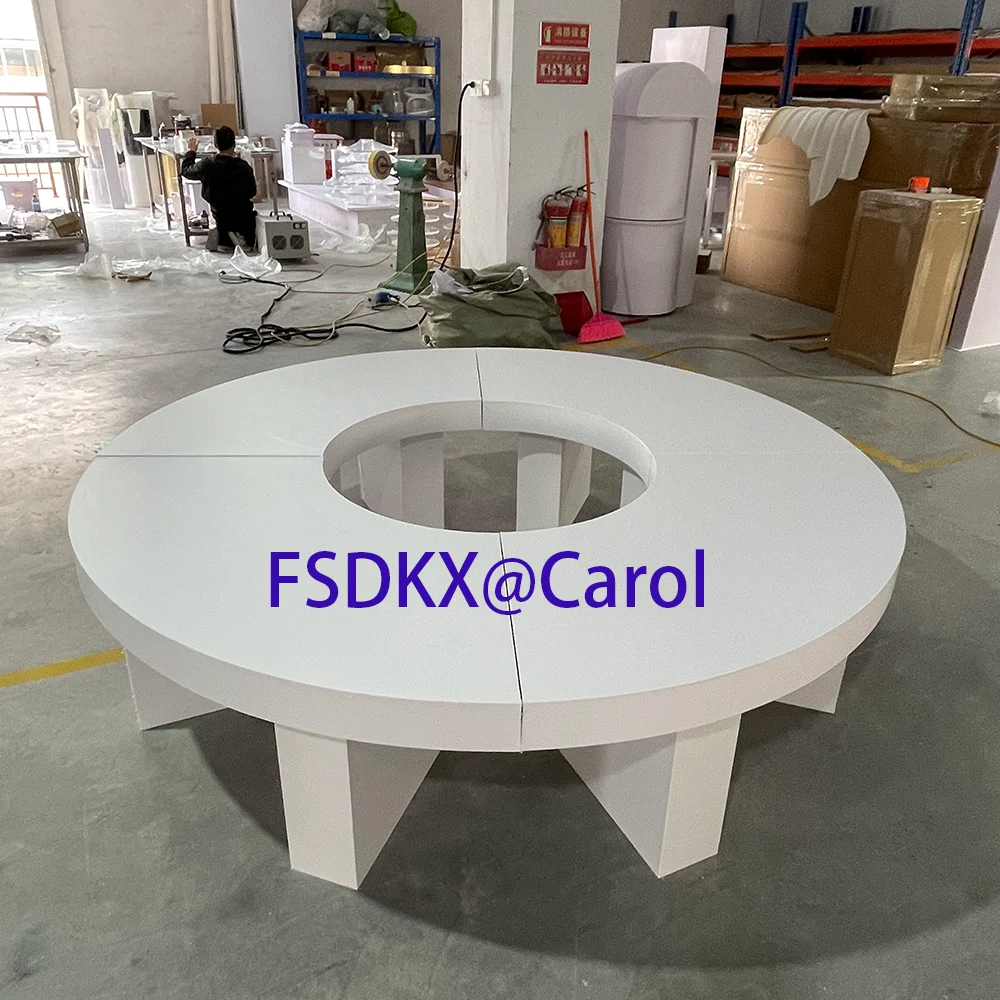 Hot Recomend white Round shape wedding dining table for event party decor