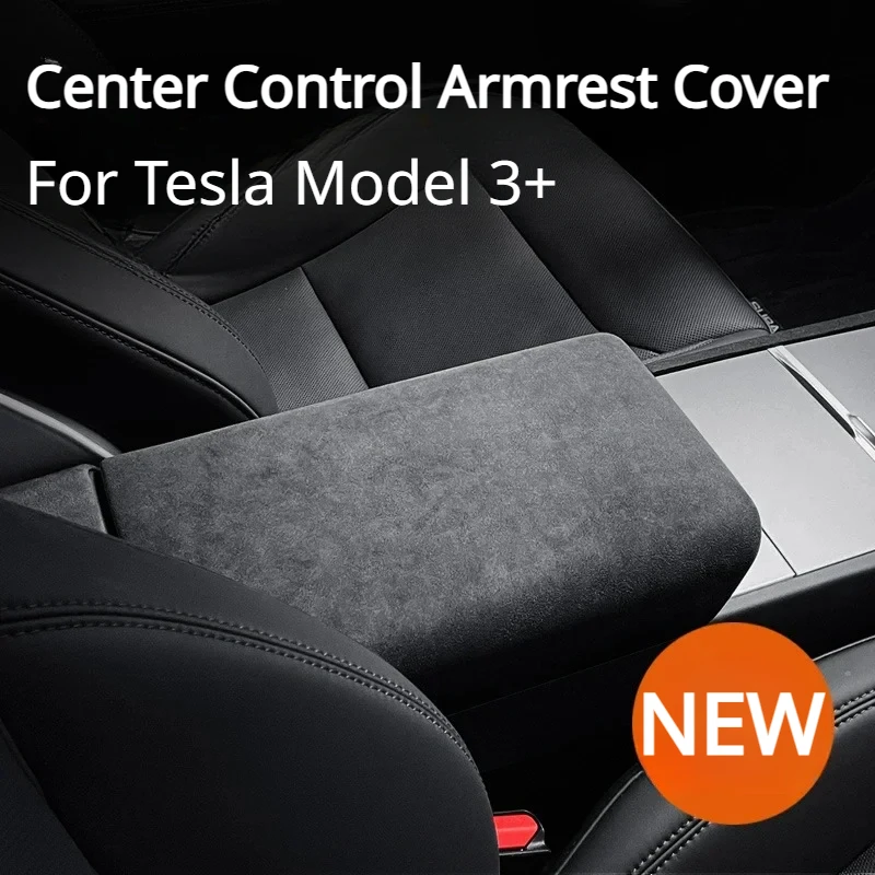 

Armrest Cover for Tesla New Model 3+ Highland 2024 Alcantara Suede Center Control Armrest Panel Cover Car Interior Decoration