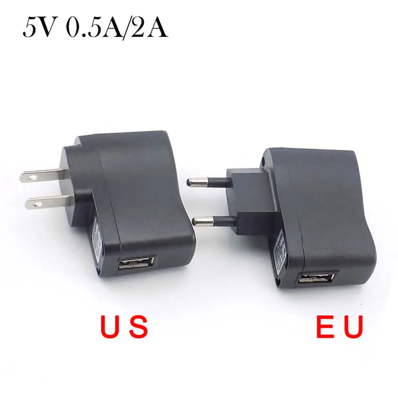 AC to DC USB Charger 5V 0.5A 1A 2A 3A Micro Wall Charging EU/US plug Universal Power Adapter Supply 100V-240V Output