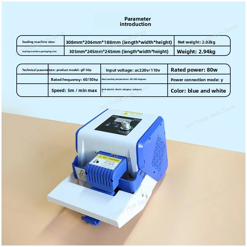 Automatic Sealing Machine Multi-Function Electric Sealer for Moon Cake Snacks Gum Snow Crisp Packag Bags Tea Bags Film Bag