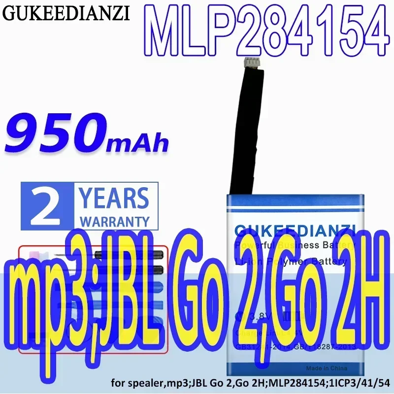 

Mp3 Battery Go2 MLP284154 Stable For Jbl GO 2,Go 2H;MLP284154;1ICP3 41 54 spealer,mp3 High-Efficiency 950mAh