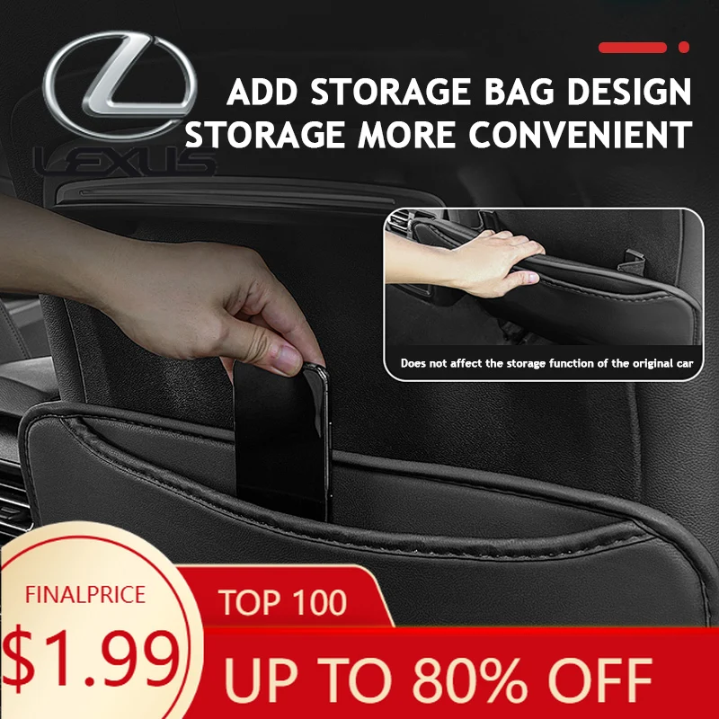 

Interior Mouldings Car Seat Back Leather Anti- Kick Scratch Mat For Lexus F SPORT GX460 Ct200h IS250 ES 220D IS200 Fsport GS GX
