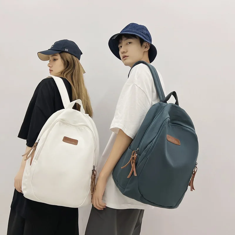 Retro Couple Backpack High School Student Backpacks Female Oldschool Solid Ins Wind Large Capacity Schoolbag Backpack