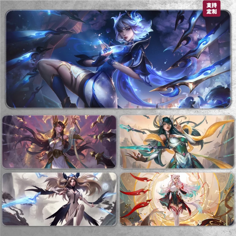 

LOL Аниме Коврик для мыши Супер большой коврик для киберспорта Irelia Kai'Sa Ahri The Nine-Tailed Fox Коврик для клавиатуры на заказ для мальчиков и девочек DIY Подарок
