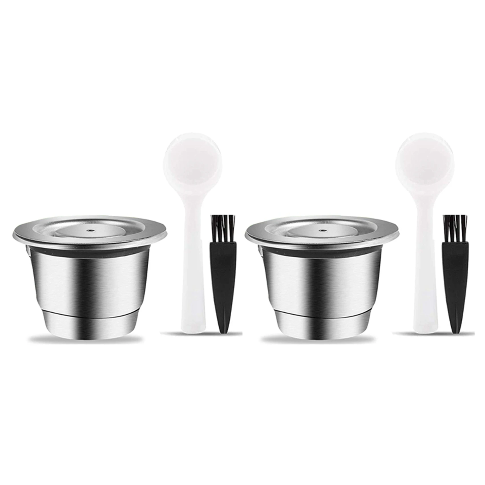 

ABKR-2X Многоразовые капсулы для эспрессо Многоразовые капсулы для кофе Nespresso Совместимые капсулы из нержавеющей стали для эспрессо