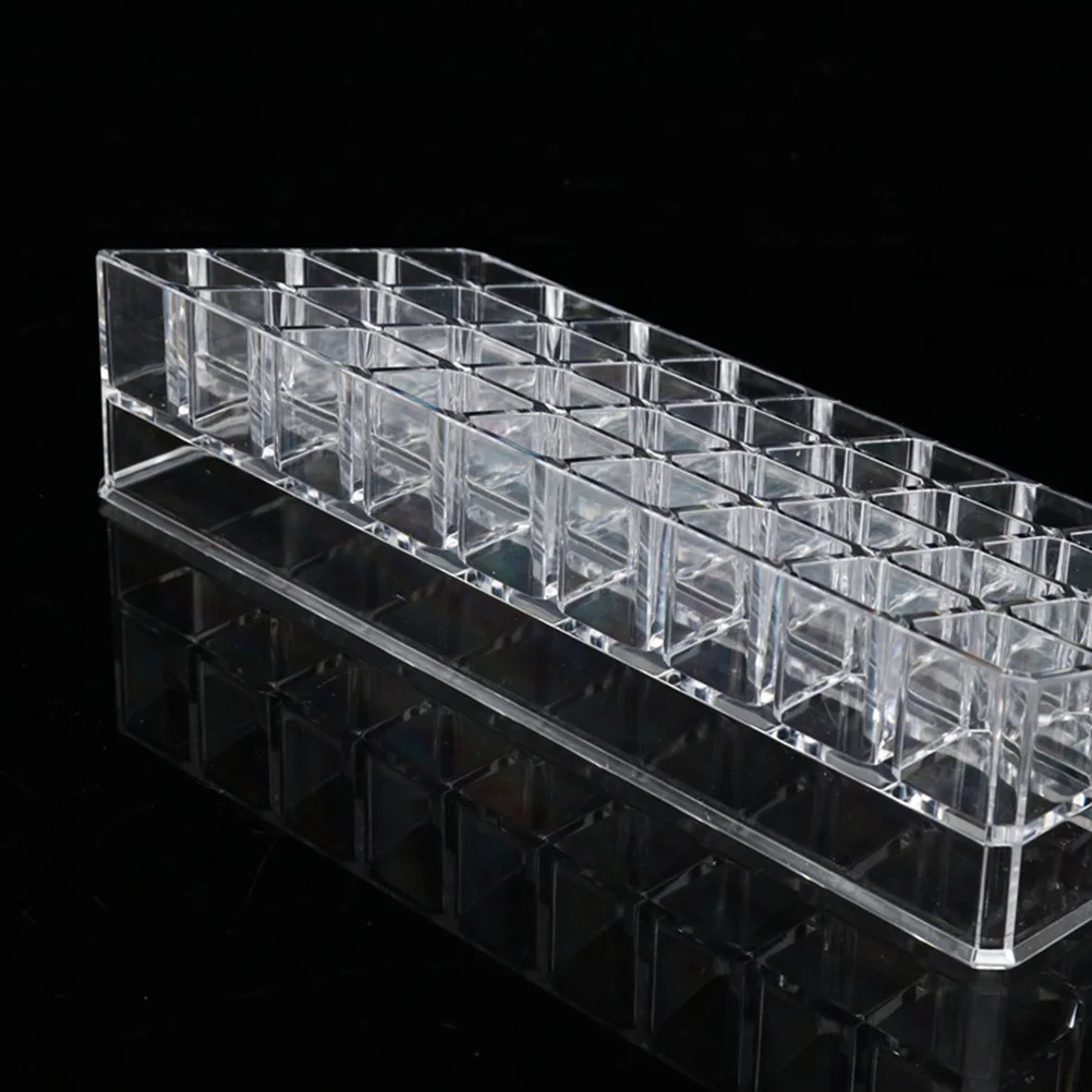 

2Pcs Lipstick Storage Box Transparent Acrylic Organizer Home Desk Jewelry Holder Case for 36 Grid Storage