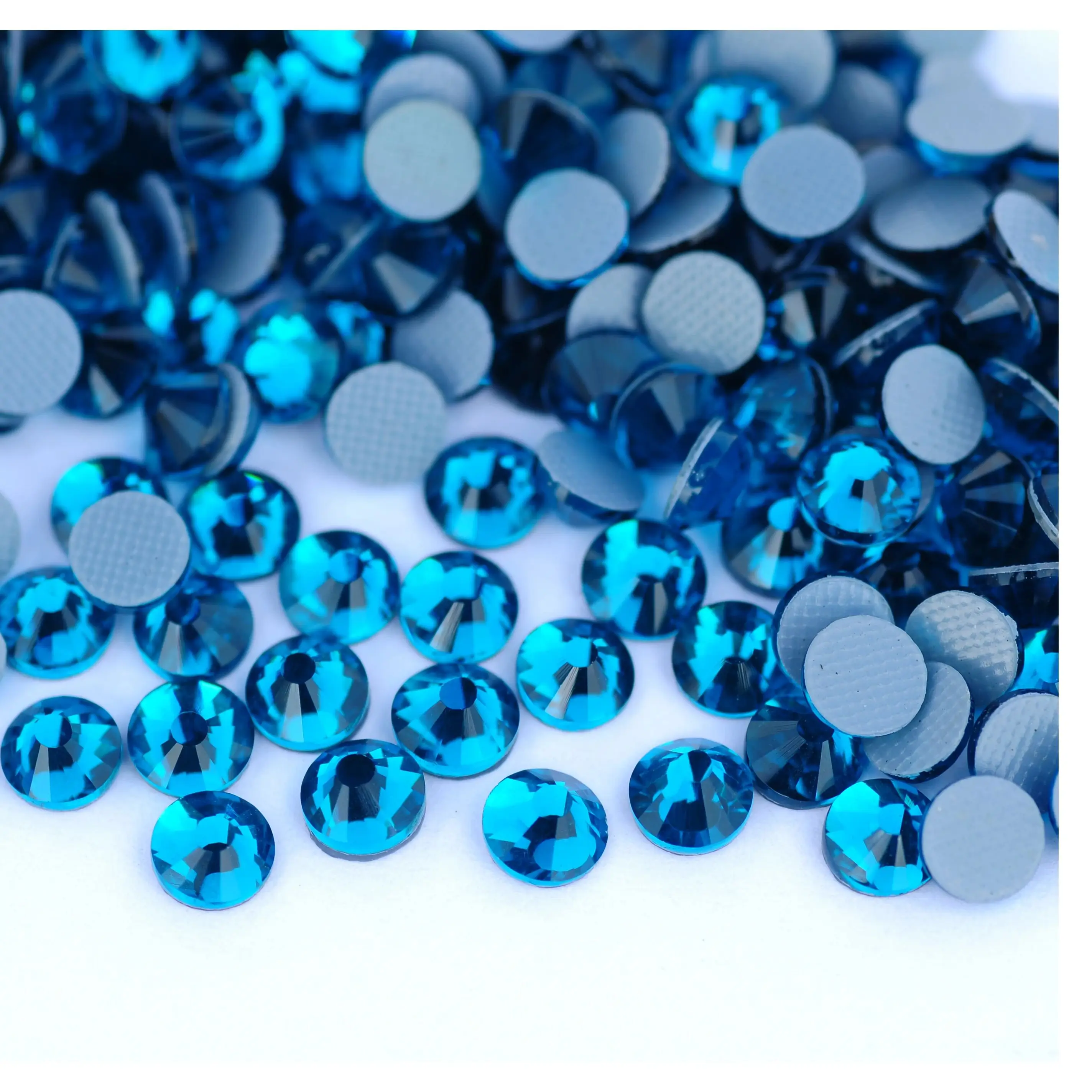 YANRUO 2058HF Blue Zircon HotFix Rhinestones Crystals And Stones Flat Back Rhinestones Hot Fix Crystal Iron On Clothing