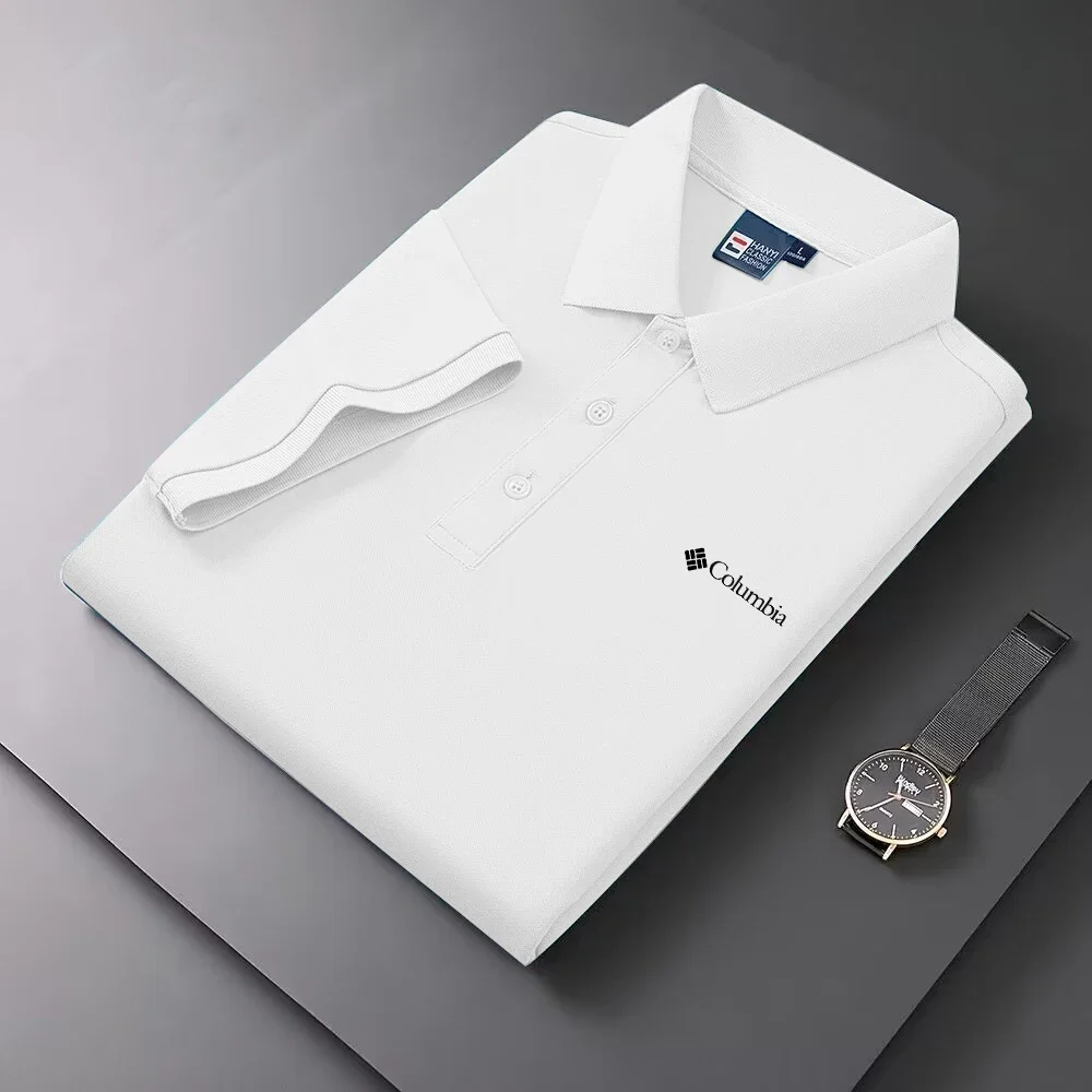 Polo de golf homme confortable incontournable pour l'été 2026, couleur unie, style décontracté et élégant à boutons, idéal pour le business